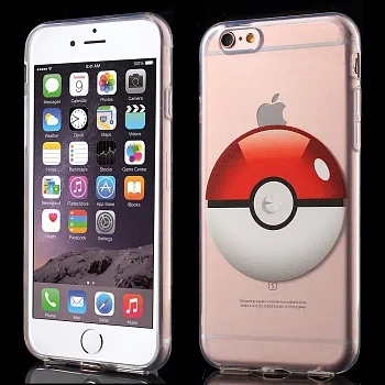 TPU чехол EGGO Pokemon Go для iPhone 6 Plus/6S Plus (Poke Ball (прозрачный)) - ITMag