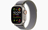 Apple Watch Ultra 2 GPS + Cellular 49mm Titanium Case with Green/Gray Trail Loop - S/M (MRF33) - ITMag