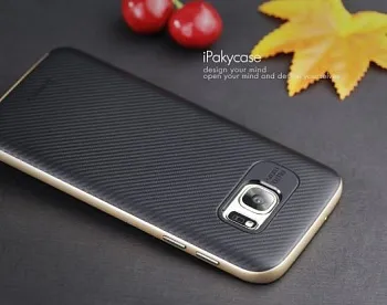 Чехол iPaky TPU+PC для Samsung G930F Galaxy S7 (Золотой) - ITMag
