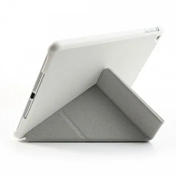 Чехол EGGO Tri-fold Cross Pattern Leather Case for iPad Air White - ITMag