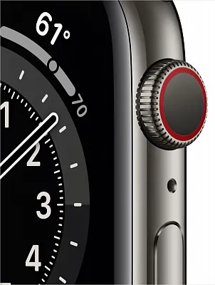 Apple Watch Series 6 GPS + Cellular 44mm Graphite Stainless Steel Case w. Graphite Milanese L. (M07R3) - ITMag