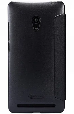 Кожаный чехол (книжка) Nillkin Sparkle Series для Asus Zenfone 6 (Черный) - ITMag
