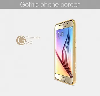 Металлический бампер Nillkin Gothic Series для Samsung G920F Galaxy S6 (Золотой) - ITMag