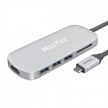 USB Hub HooToo Shuttle Silver (HT-UC001-SL) - ITMag