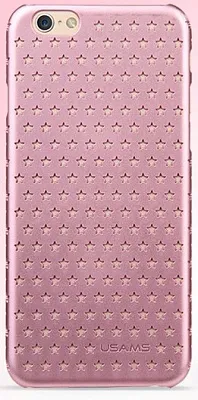 Чехол USAMS Starry Series for iPhone 6/6S Hollow Stars Plastic Hard Case - Pink - ITMag