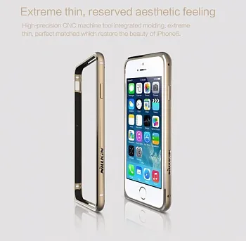 Металлический бампер Nillkin Gothic Series для Apple iPhone 6/6S (4.7") (Золотой) - ITMag