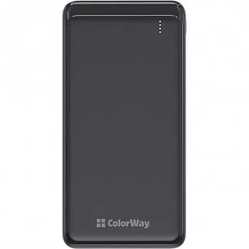 ColorWay 10000 mAh Slim USB QC3.0 + USB-C Power Delivery 18W Black (CW-PB100LPG3BK-PD) - ITMag