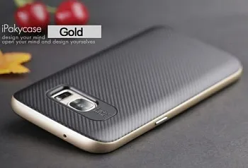 Чехол iPaky TPU+PC для Samsung G930F Galaxy S7 (Золотой) - ITMag