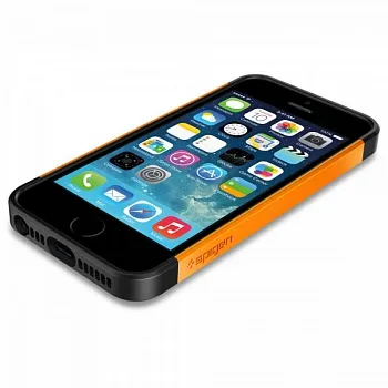 Пластиковая накладка SGP iPhone 5S/5 Case Slim Armor S Tangerine Tango (SGP10369) - ITMag
