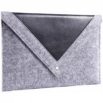 Серый чехол-конверт для MacBook Air 13.3 и MacBook Pro 13.3 с треугольной крышкой (GM24) - ITMag