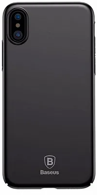 TPU чехол Baseus Thin Case (one color) для Apple iPhone X (5.8") (Черный) (WIAPIPHX-ZB01) - ITMag