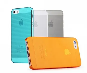 Пластиковая накладка Rock (Texture) Ultra Thin series для Apple iPhone 5/5S (Оранжевый / Transparent) - ITMag