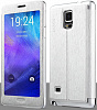 Чехол USAMS Touch Series Leather Case for Samsung Galaxy Note 4 w/ APP Smart Dormancy - Silver - ITMag