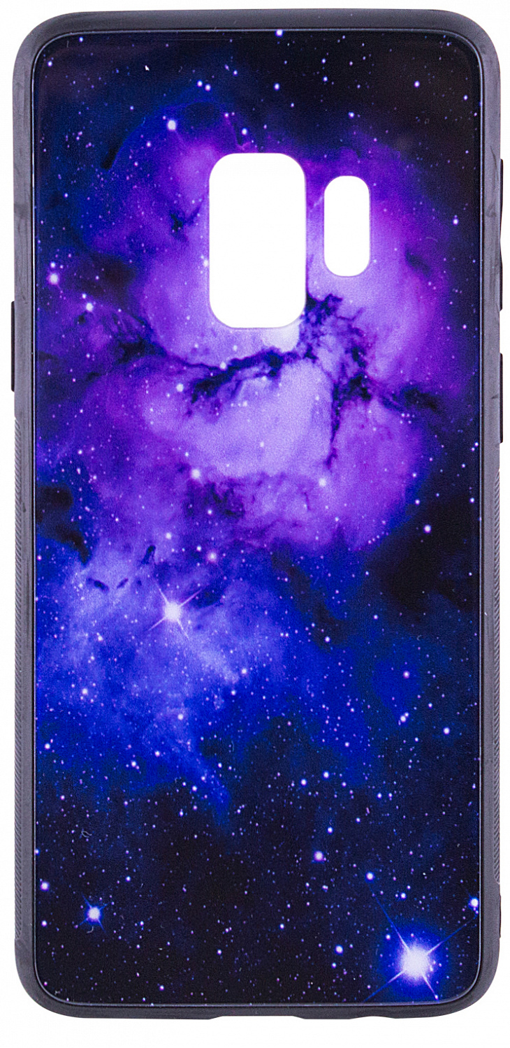 Чехол EGGO TPU+Glass Космос для Samsung Galaxy S9 (Фиолетовый) - ITMag