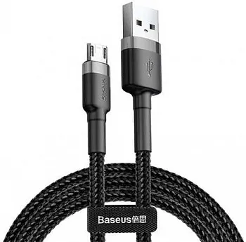 Кабель Baseus USB Cabel to microUSB Cafule 1m Grey/Black (CAMKLF-BG1) - ITMag
