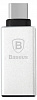 OTG Baseus Sharp Series type-c adapter Silver (CATYPEC-AD0S) - ITMag