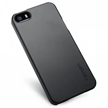 Пластиковая накладка SGP Ultra Fit Series для Apple iPhone 5/5S (+ пленка) (Черный / Smooth Black) - ITMag