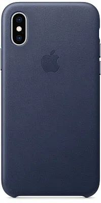 Apple iPhone XS Max Leather Case - Midnight Blue (MRWU2) - ITMag