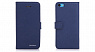 Кожаный чехол Nuoku Grace (книжка) для Apple iPhone 5C (+ пленка) (Синий) - ITMag