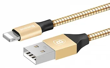 Кабель Baseus Mechanical Era Metal Cable 1M For Apple Gold (CALJS-0V) - ITMag