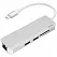 WIWU Adapter T4 USB-C to USB-C+RJ45+SD+2xUSB3.0 HUB Silver (6957815504824) - ITMag