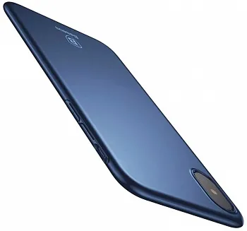 TPU чехол Baseus Thin Case (one color) для Apple iPhone X (5.8") (Синий) (WIAPIPHX-ZB15) - ITMag