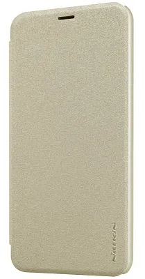 Кожаный чехол (книжка) Nillkin Sparkle Series для Meizu M2 Note (Золотой) - ITMag