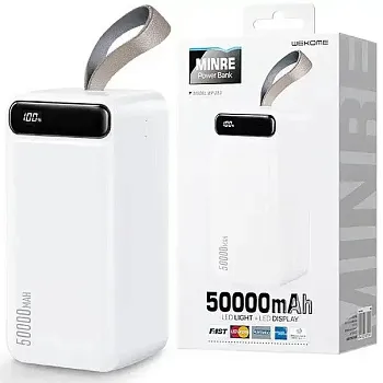 WK Minre 50000mAh Digital Display Power Bank White (WP-283) - ITMag