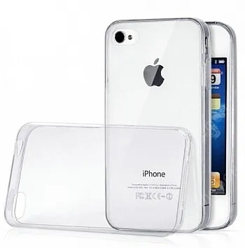 TPU чехол EGGO для Apple iPhone 4/4S (Серый (прозрачный)) - ITMag