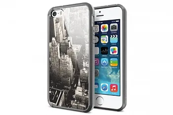 Пластиковая накладка SGP iPhone 5S/5 Case Ultra Hybrid Gray (SGP10518) - ITMag