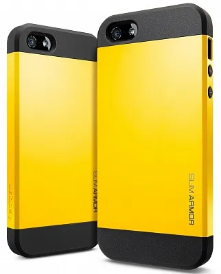 Чехол SGP iPhone 5S/5 Case Slim Armor S Reventon Yellow (SGP10368) - ITMag