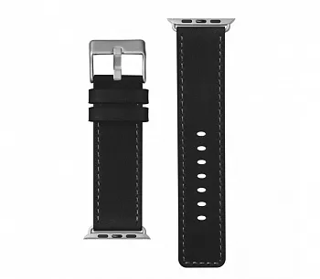 Кожаный ремешок для Apple Watch 42/44 mm LAUT SAFARI Black (LAUT_AWL_SA_BK) - ITMag
