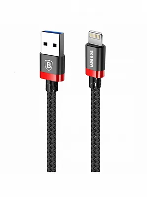 Кабель Baseus Golden Belt Series USB Cable For IP 1M Black + red (CALGB-19) - ITMag
