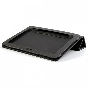 Чехол EGGO Tri-fold Cross Pattern Leather Case для Lenovo IdeaTab S6000 (Черный / Black) - ITMag