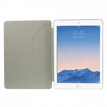 Чехол EGGO для iPad Air 2 Cross Texture Origami Stand Folio - White - ITMag
