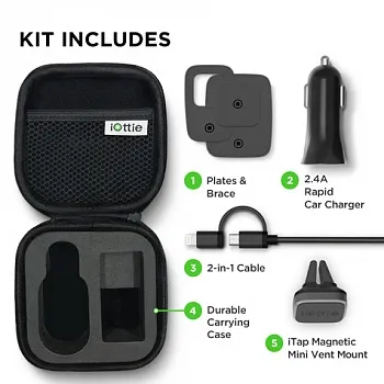 iOttie iTap Magnetic Mounting and Charging Travel Kit (HLTRIO110) - ITMag