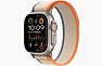 Apple Watch Ultra 2 GPS + Cellular 49mm Titanium Case with Orange/Beige Trail Loop - M/L (MRF23) - ITMag