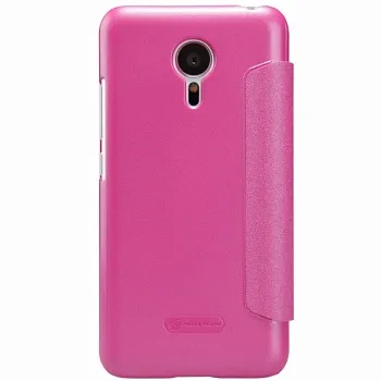 Кожаный чехол (книжка) Nillkin Sparkle Series для Meizu MX5 (Розовый) - ITMag