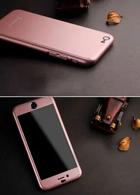 Чехол iPaky 360 градусов для Apple iPhone 6/6s (4.7") (+ стекло на экран) (Rose Gold) - ITMag