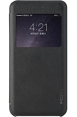 Кожаный чехол (книжка) Rock Uni Series для Apple iPhone 6 Plus/6S Plus (5.5") (Черный / Black) - ITMag