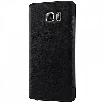 Кожаный чехол (книжка) Nillkin Qin Series для Samsung Galaxy Note 5 (Черный) - ITMag