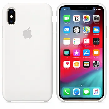 Apple iPhone XS Silicone Case - White (MRW82) - ITMag