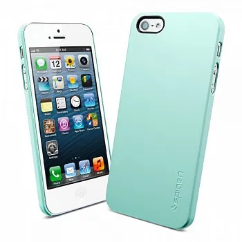 Пластиковая накладка SGP Ultra Thin Air Series для Apple iPhone 5/5S (+ пленка) (Зеленый / Mint_Gree - ITMag