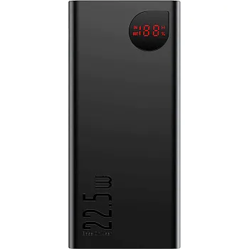 Baseus Adaman Metal Digital Display Quick Charge Power Bank 40000mAh 22.5W Black (PPAD020001) - ITMag