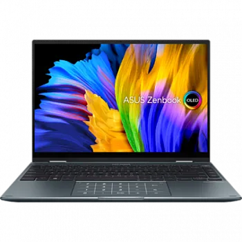 Купить Ноутбук ASUS ZenBook 14 Flip OLED UP5401EA Pine Grey (UP5401EA-KN113W) - ITMag