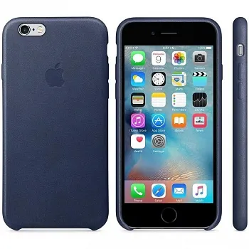 Apple iPhone 6s Leather Case - Midnight Blue MKXU2 - ITMag