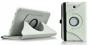 Чехол EGGO для Samsung Galaxy Tab 3 7.0 T2100/T2110 (кожа, белый, поворотный) - ITMag