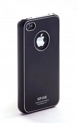 SGP iPhone 4 Case Ultra Thin Pastel Series (Soul Black) + screen protector - ITMag