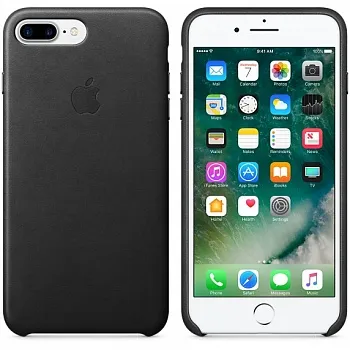 Apple iPhone 7 Plus Leather Case - Black MMYJ2 - ITMag