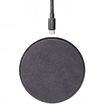 Зарядное устройство Decoded Wireless Fast Charger Leather Pad 10W Black Metal/Black (D8WC1BK) - ITMag